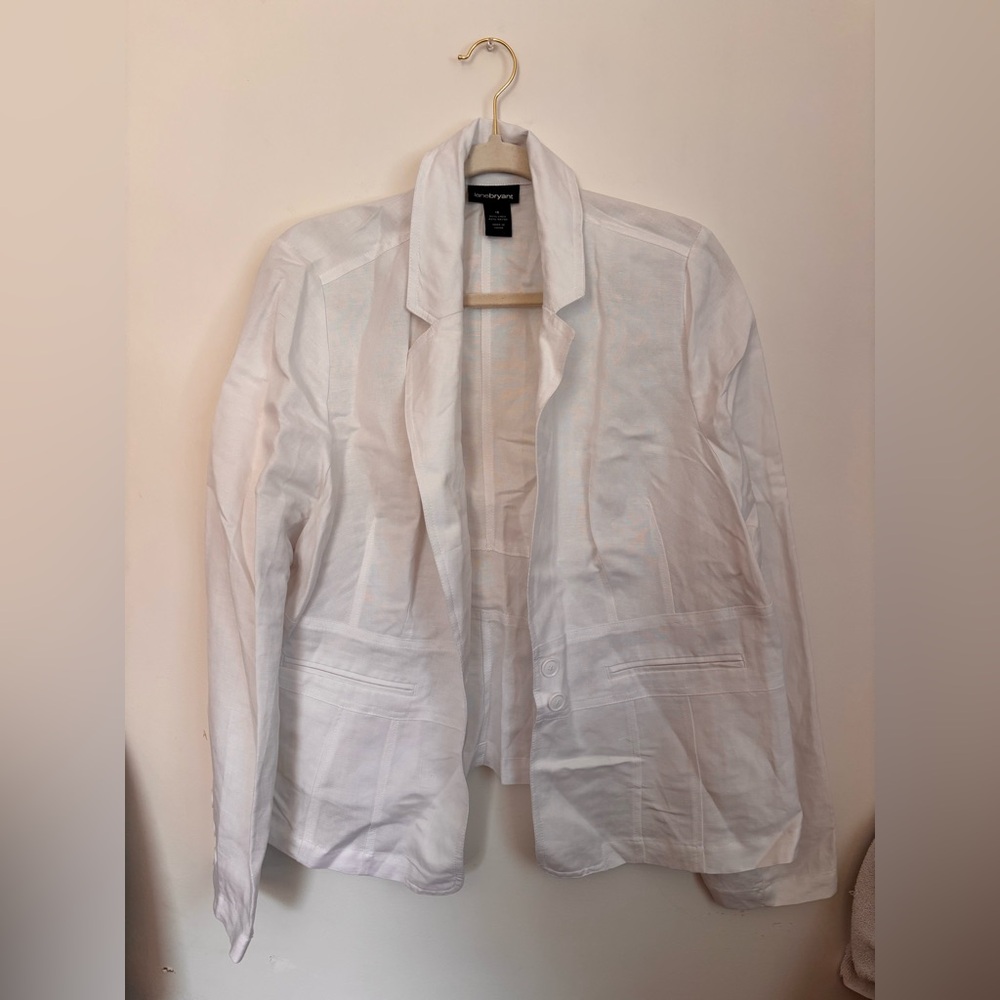 Lane Bryant White Linen Blend Garment